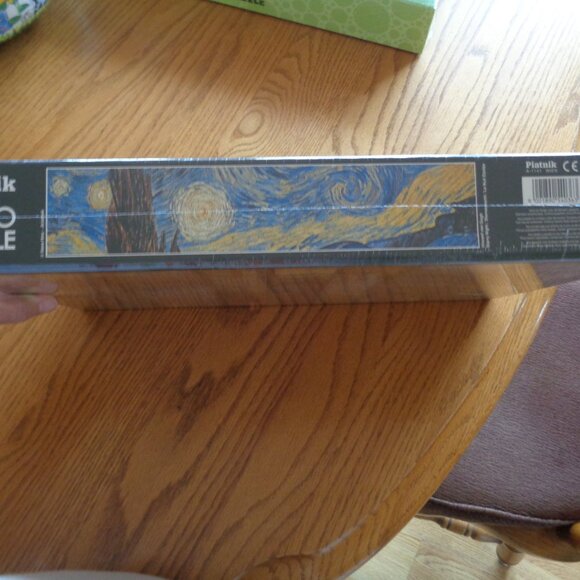 Piatnik Vincent Van Gogh Starry Night Jigsaw Puzzle Deluxe 1000 Piece 540363 NEW - Picture 2 of 5